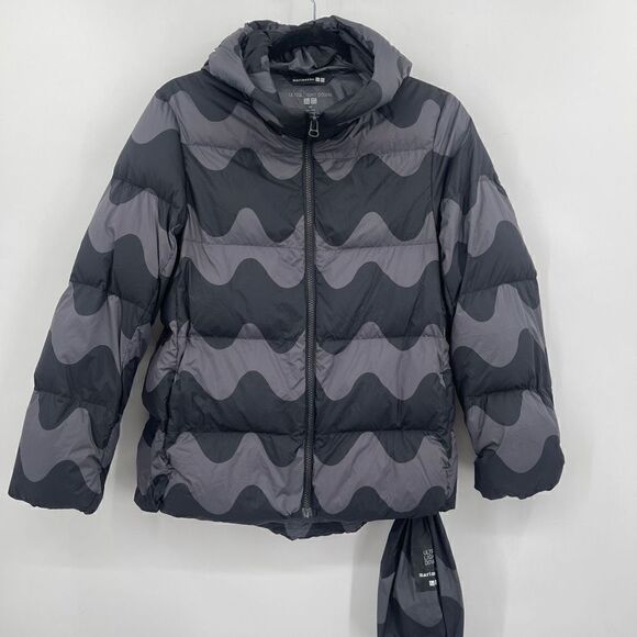 Marimekko Jackets & Blazers - Uniqlo x Marimekko Gray Ultra Light Down Cocoon Parka Jacket Size XXS